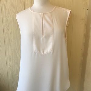 J. Crew Cream Top Sleeveless Sheer